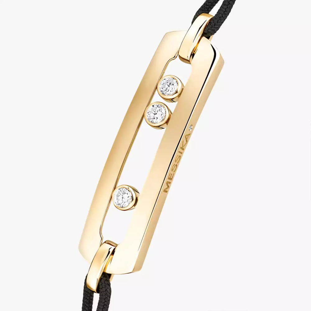 Move cord bracelet large Yellow Gold Diamond Bracelet