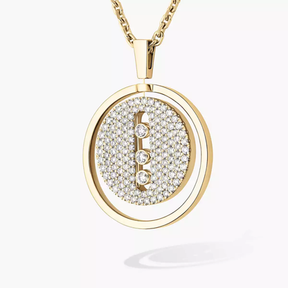 Lucky Move MM Pavé Collier Diamant Or Jaune