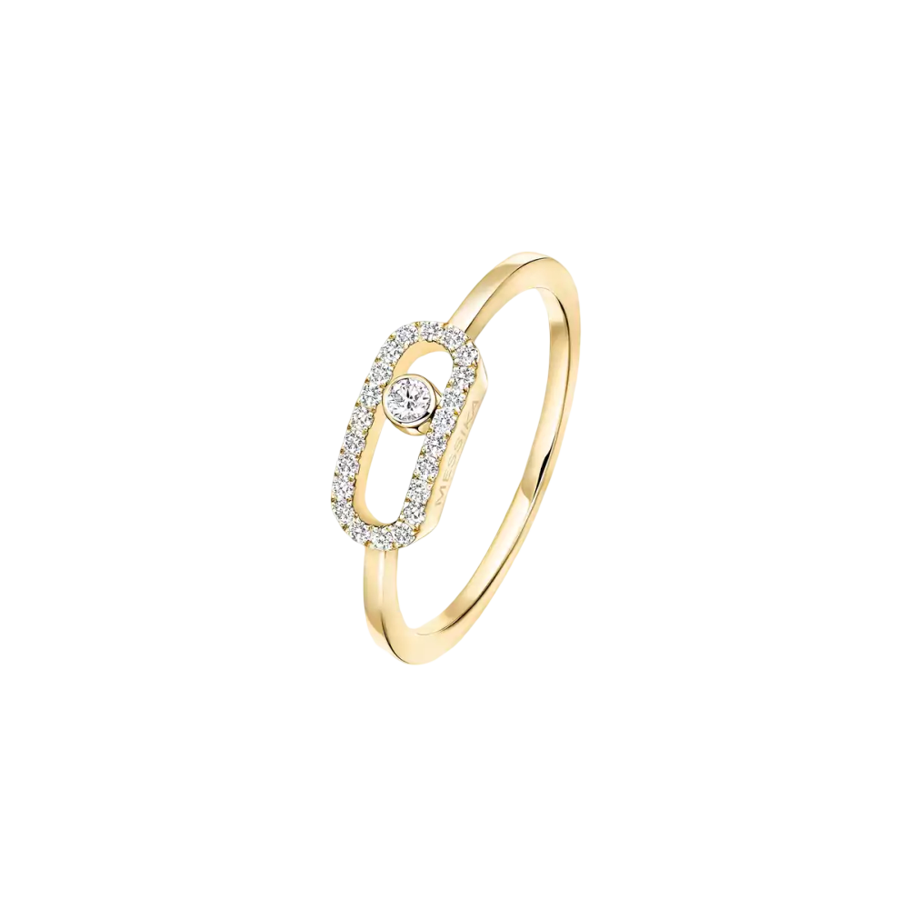 Move Uno half pavé ring