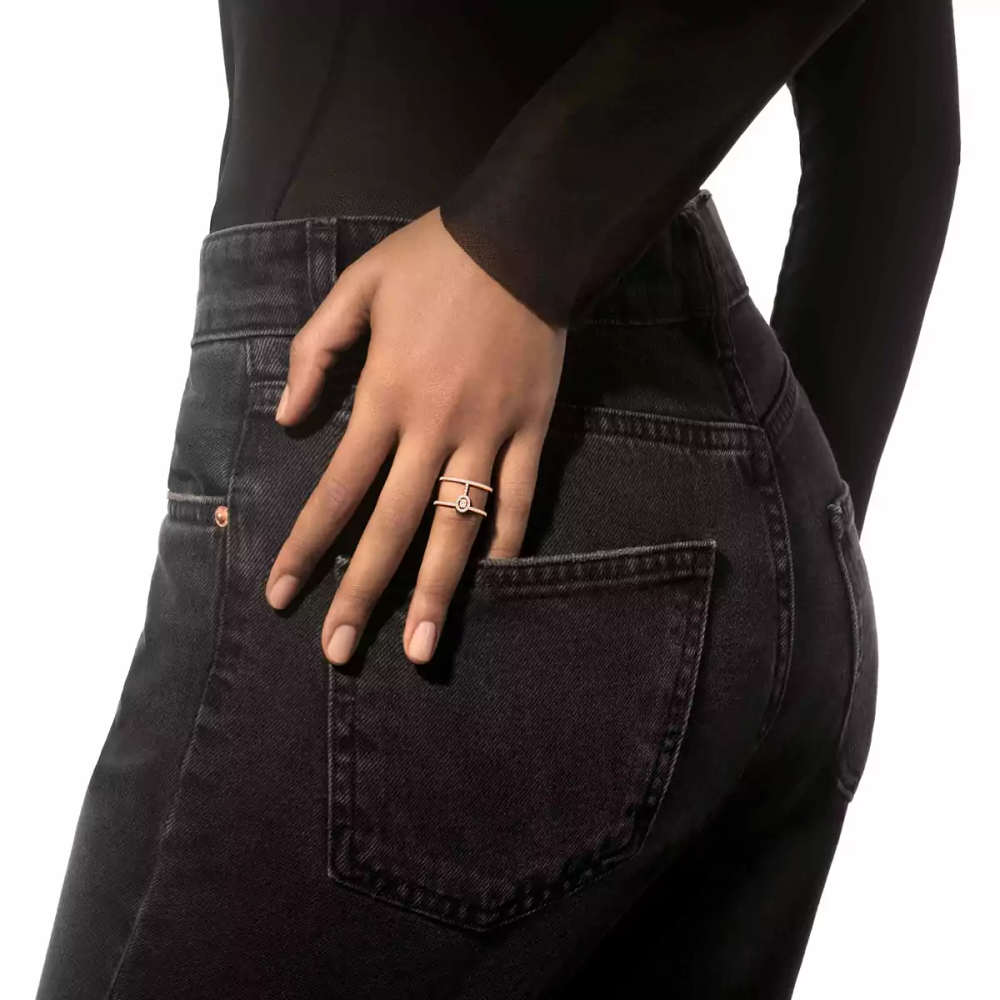 Glam'Azone Ring mit Diamanten ausgefasst
