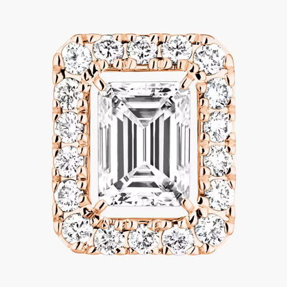 Joy emerald-cut diamond earrings, small