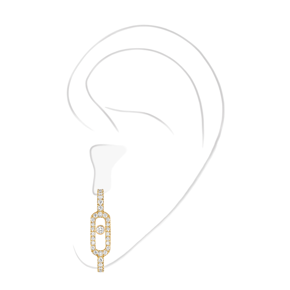 Move Uno single pavé earring