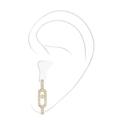 Move Uno single pavé earring