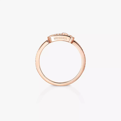 Move Uno Pavé Pink Gold Diamond Ring