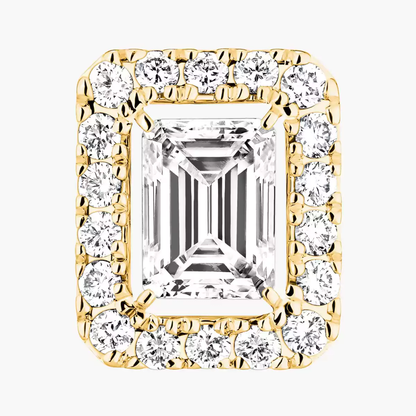 Joy emerald-cut diamond earrings, small