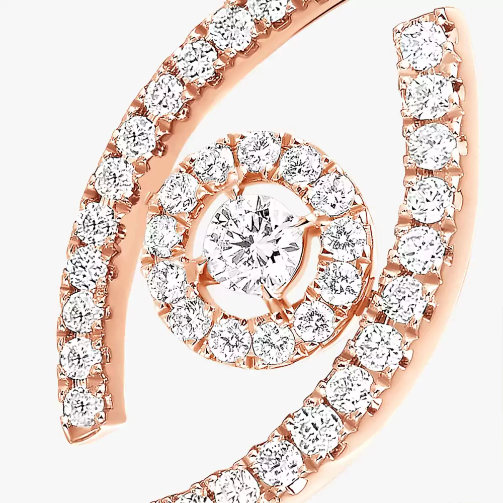 Lucky Eye Pavé Pink Gold Diamond Ring