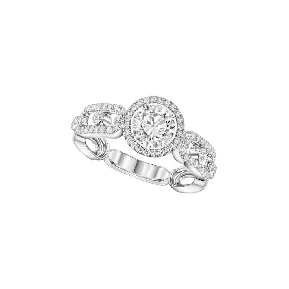 Solitaire Move Link 0,70ct Bague Diamant Or Blanc
