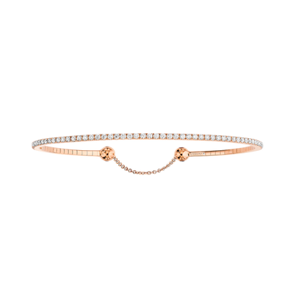 Skinny 0.80ct Pink Gold Diamond Bracelet