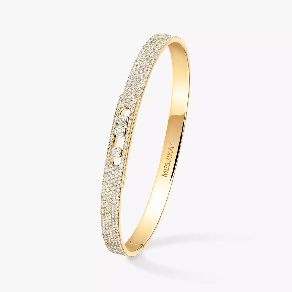 Move Noa Armreif KM Vollständig Mit Diamanten Ausgefasst Armband Diamant Gelbgold