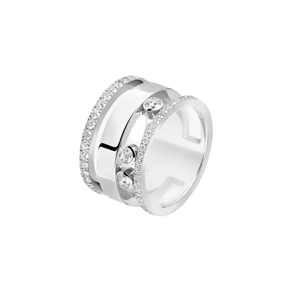 Bague Move Romane GM Bague Diamant Or Blanc