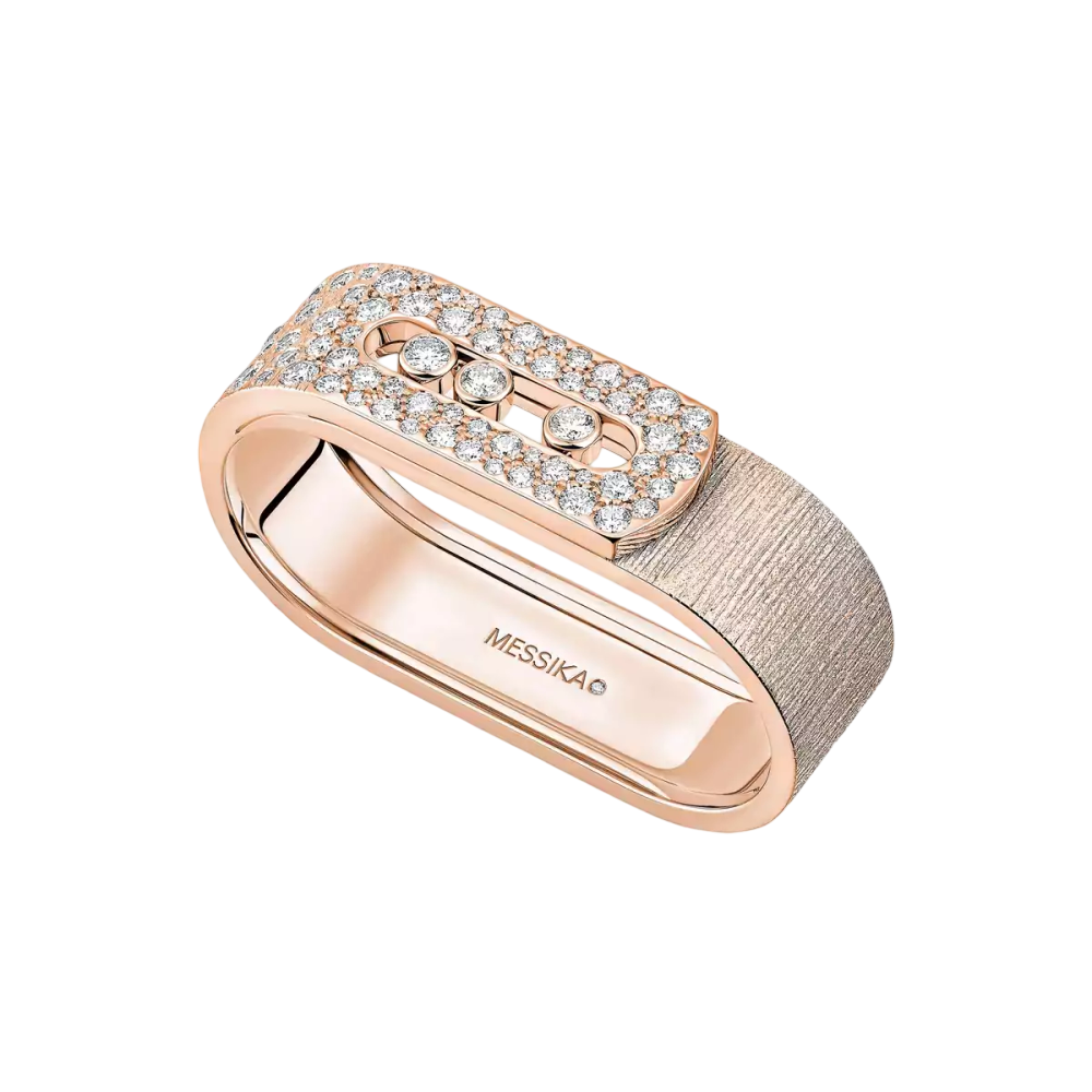 Move Noa two-finger chiseled ring