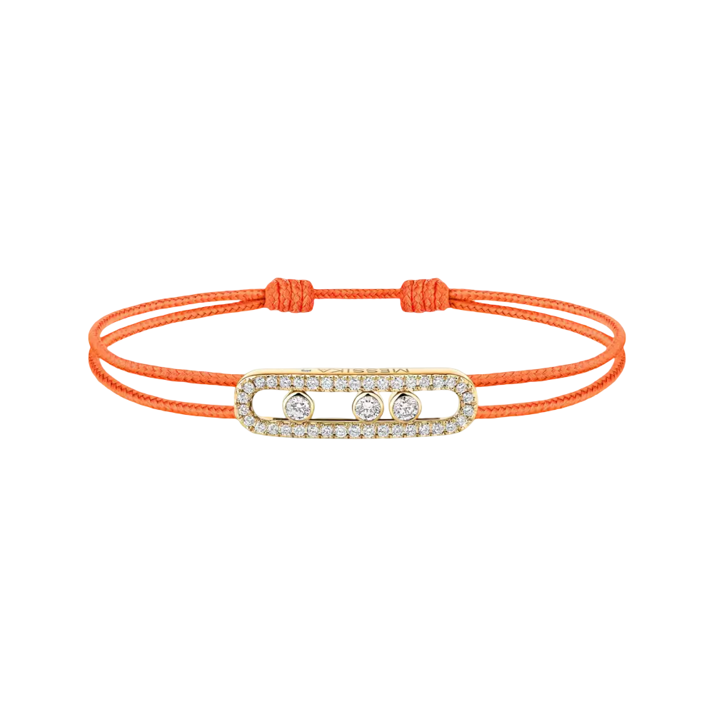 Messika CARE(S) Schnur Orange Mit Diamanten Ausgefasst