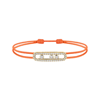 Messika CARE(S) Schnur Orange Mit Diamanten Ausgefasst
