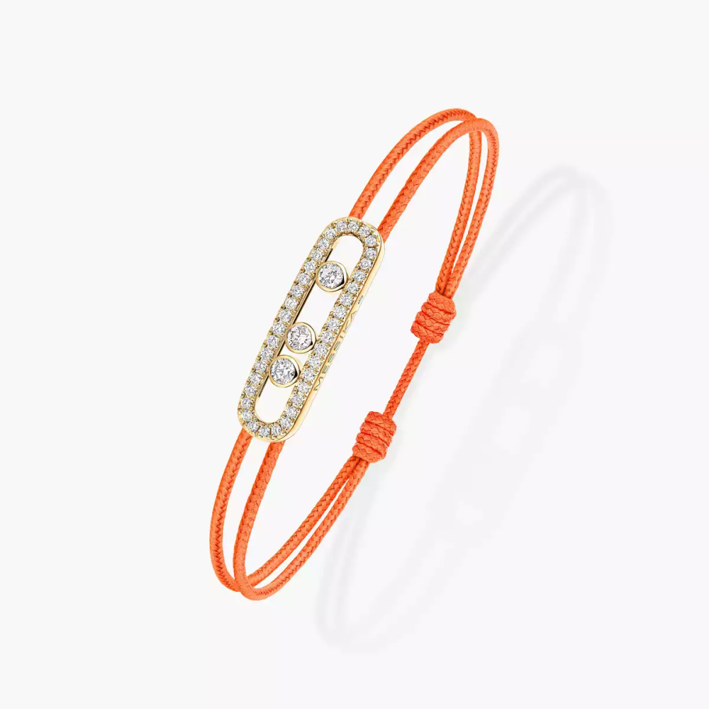 Messika CARE(S) Schnur Orange Mit Diamanten Ausgefasst