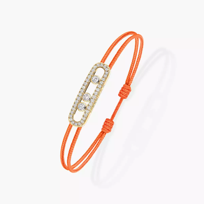 Messika CARE(S) Schnur Orange Mit Diamanten Ausgefasst