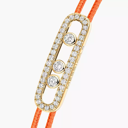 Messika CARE(S) Schnur Orange Mit Diamanten Ausgefasst