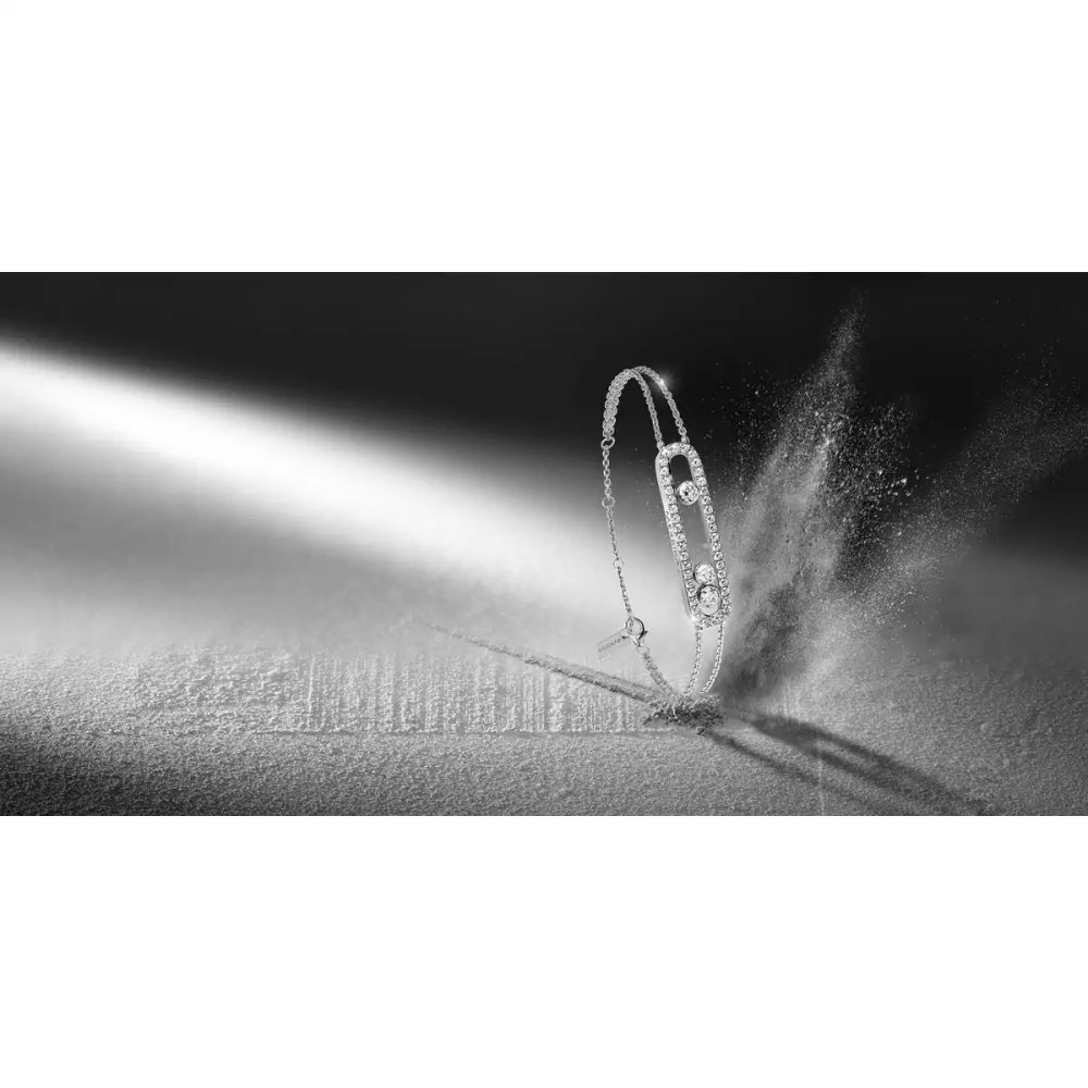 Move Classique Armband mit Diamanten ausgefasst, großes Modell