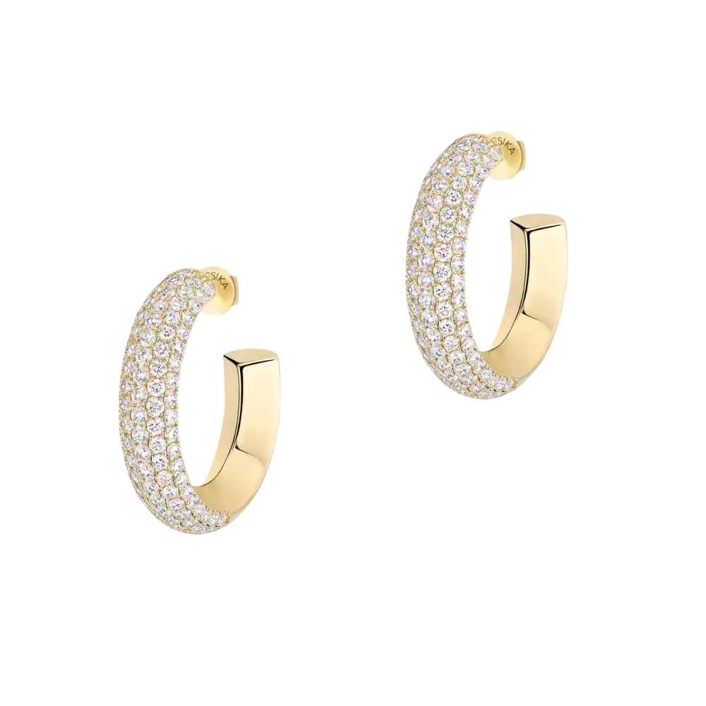 Créoles Divine Enigma PM Boucles d'oreilles Diamant Or Jaune