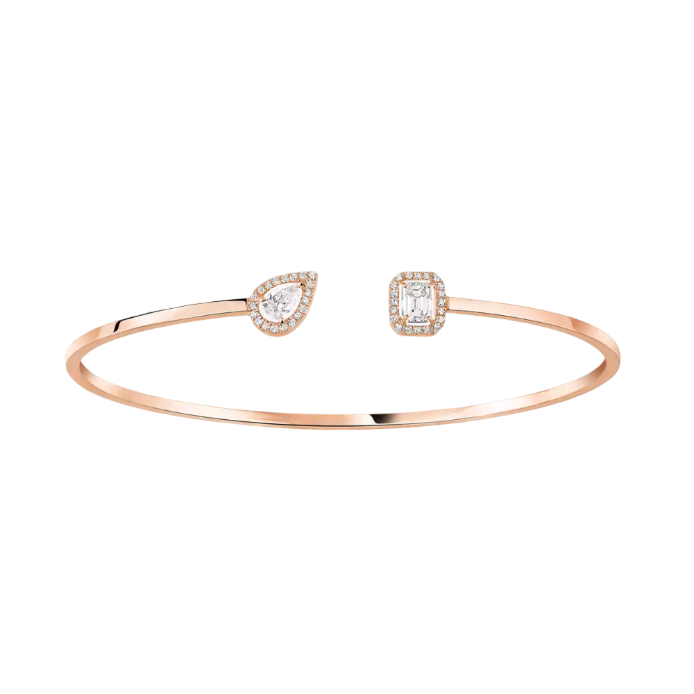 Jonc flex toi & moi My Twin 0,15ct x2 Bracelet Diamant Or Rose