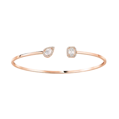 Jonc flex toi & moi My Twin 0,15ct x2 Bracelet Diamant Or Rose