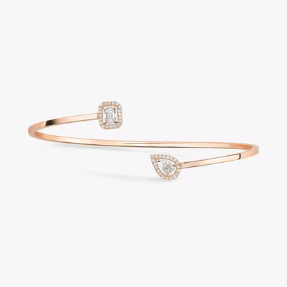 My Twin toi & moi thin bangle 2x 0.15ct