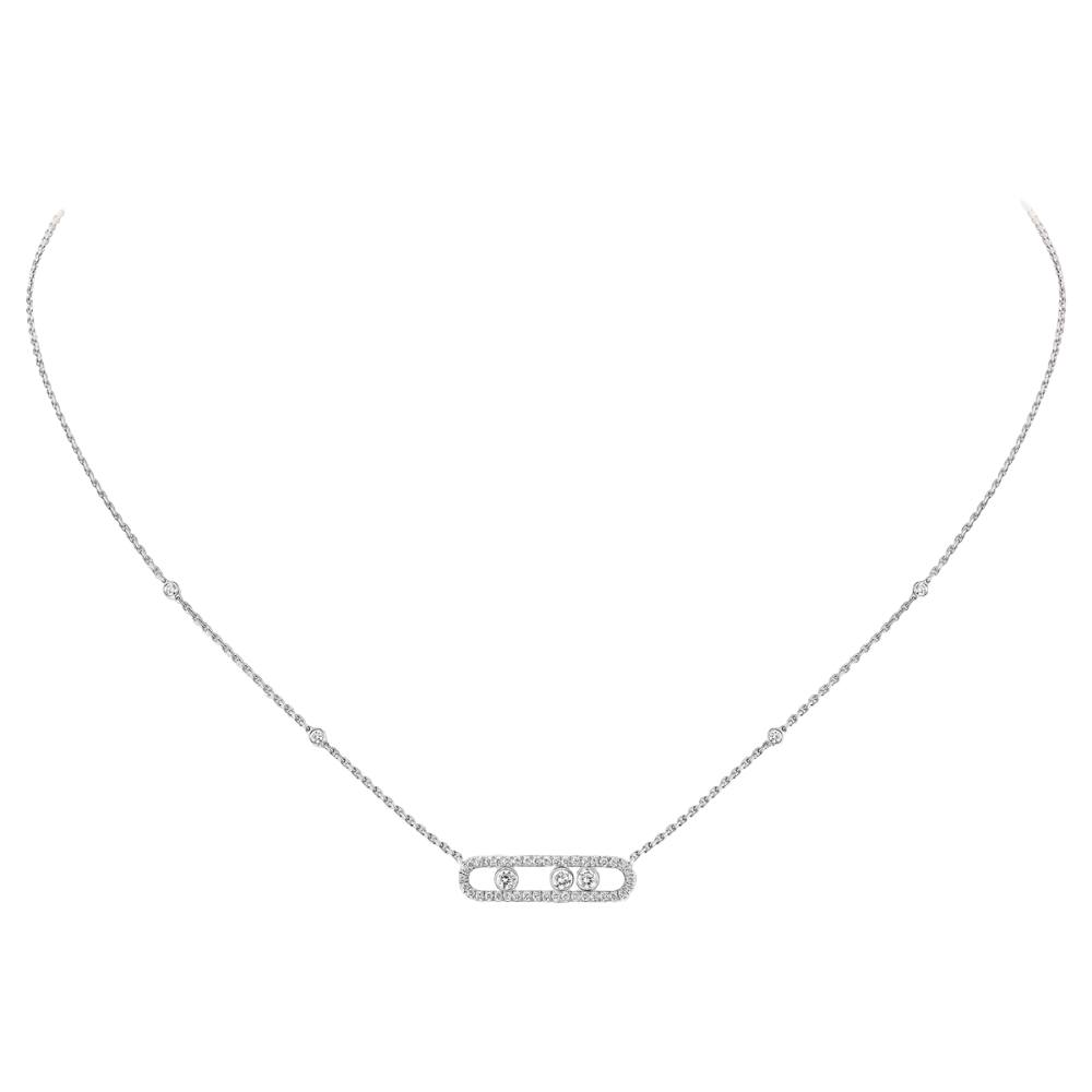 Collier pavé Baby Move Collier Diamant Or Blanc