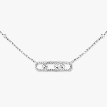 Collier pavé Baby Move Collier Diamant Or Blanc
