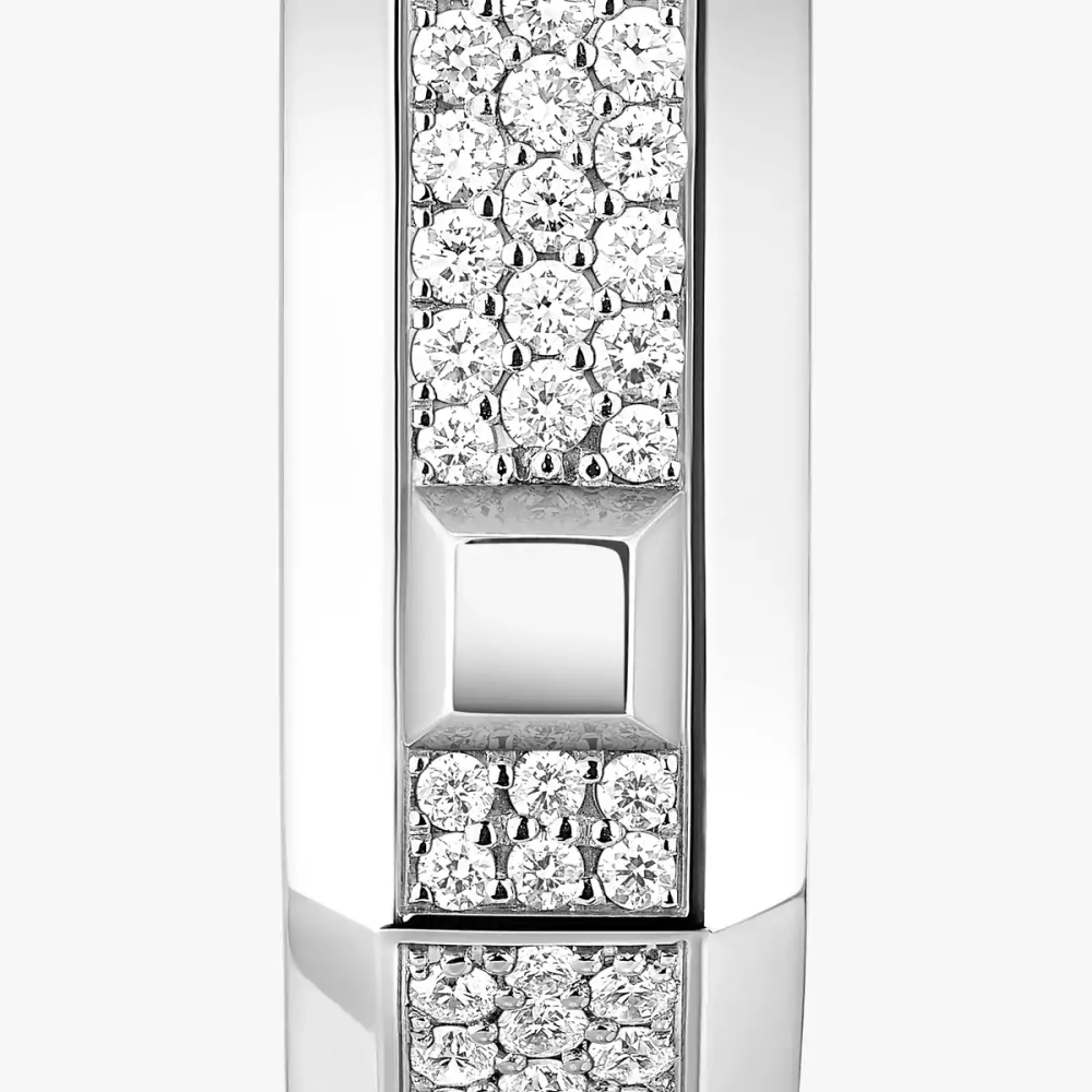 Moderniste single pavé earring, medium model