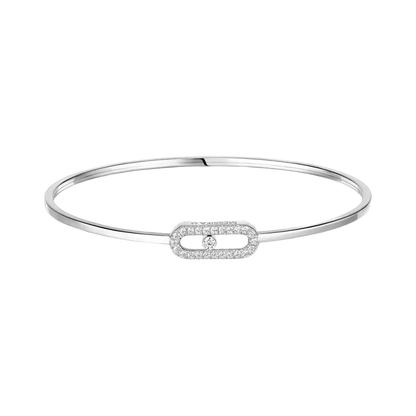 Move Uno Flex Armreif Mit Diamanten ausgefasst Armband Diamant Weißgold