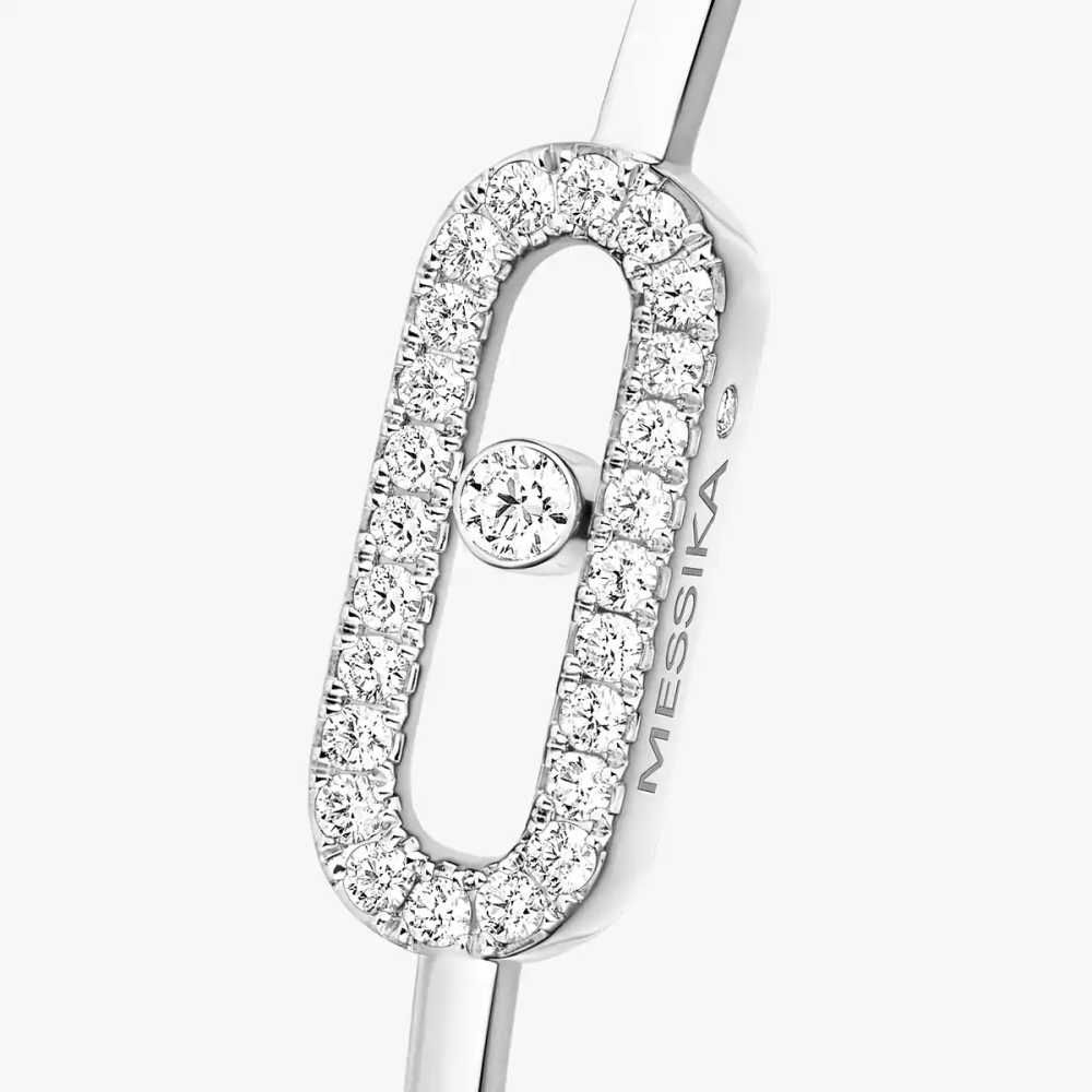 Move Uno Flex Armreif Mit Diamanten ausgefasst Armband Diamant Weißgold