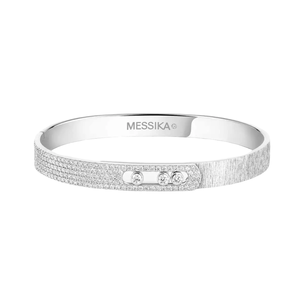 Move Noa Ciselé half pavé bangle