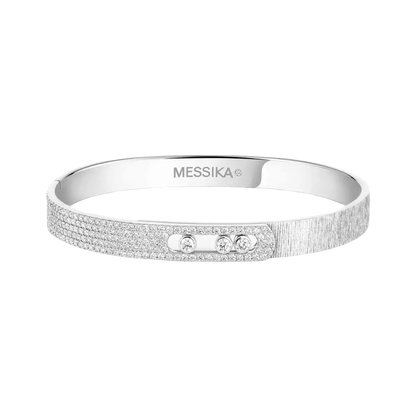Move Noa Ciselé half pavé bangle
