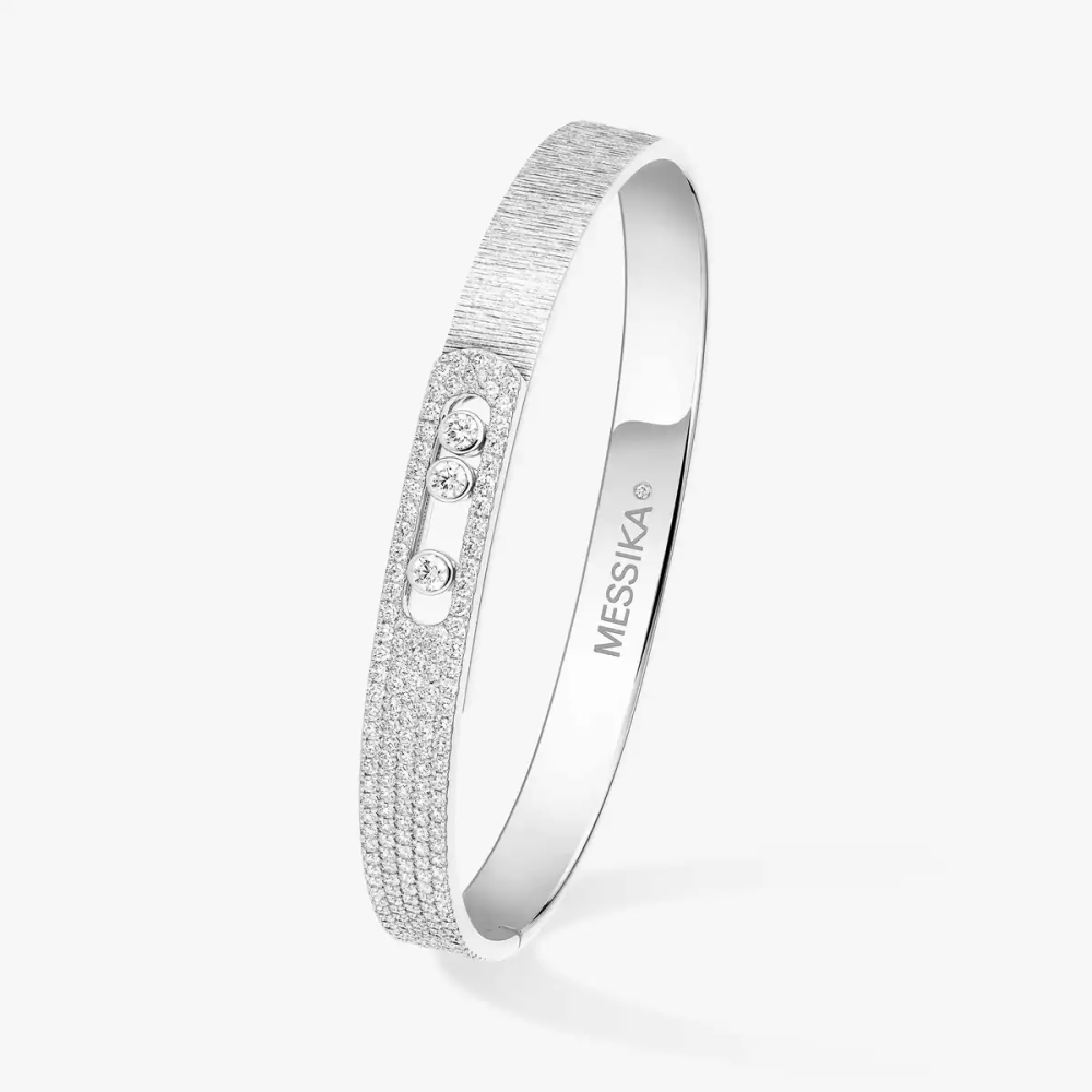 Move Noa Ciselé half pavé bangle