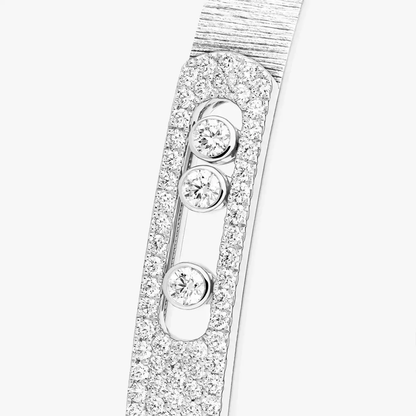 Move Noa Ciselé half pavé bangle