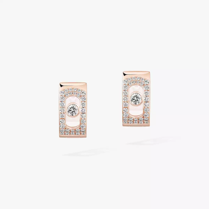 Boucles d'oreilles créoles Move Noa pavées