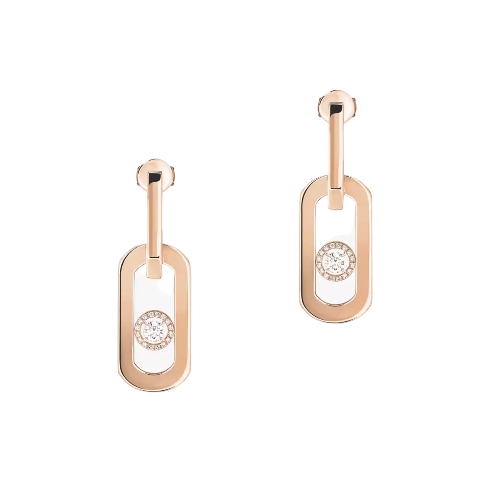 Boucles d'oreilles pendantes So Move XL Boucles d'oreilles Diamant Or Rose