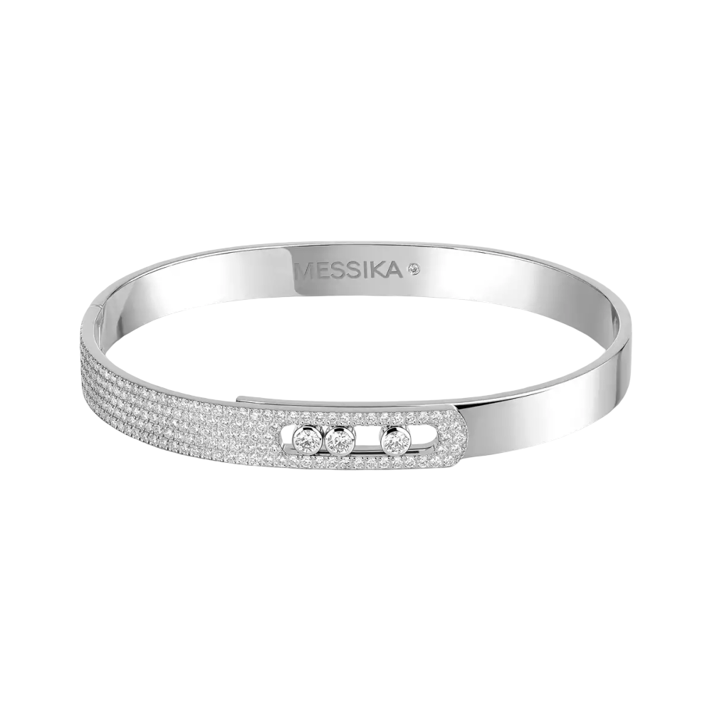 Bangle semi-pavé Move Noa Armband Diamant Weißgold