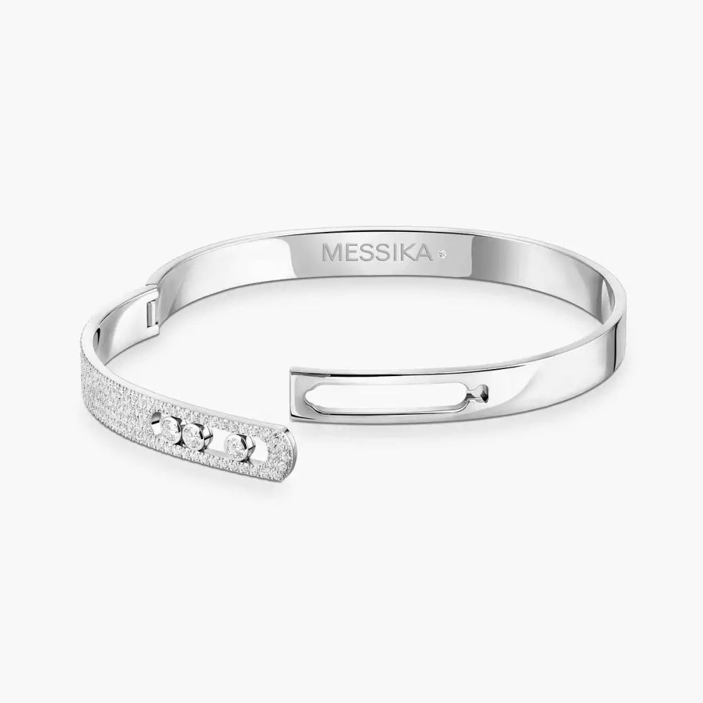 Bangle semi-pavé Move Noa Armband Diamant Weißgold