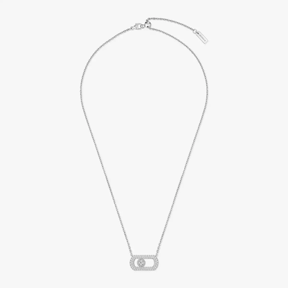 So Move Mit Diamanten ausgefasst Kette Diamant Weißgold