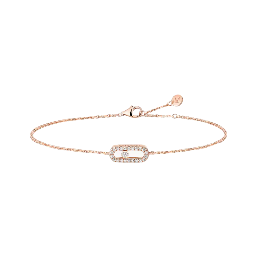 Mit Diamanten ausgefasstes Messika CARE(S) Armband Armband Diamant Roségold