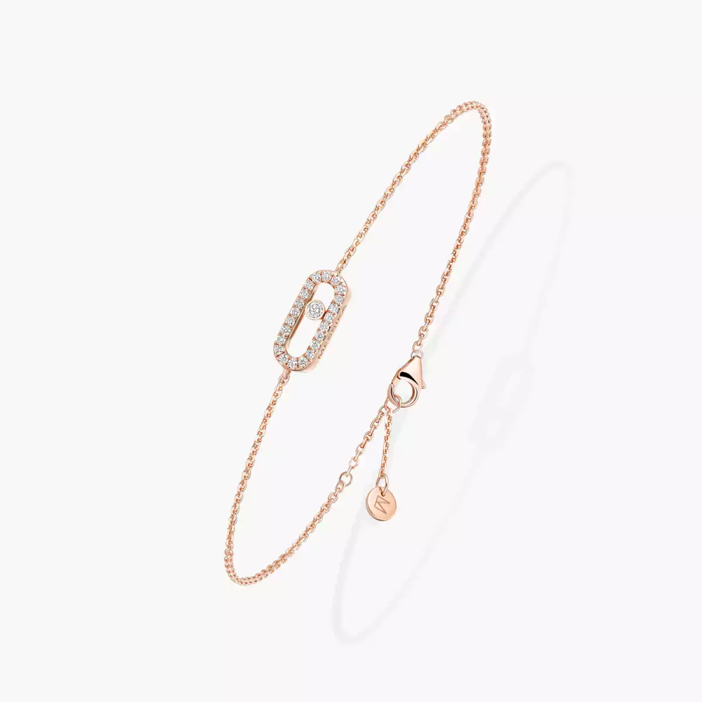 Mit Diamanten ausgefasstes Messika CARE(S) Armband Armband Diamant Roségold