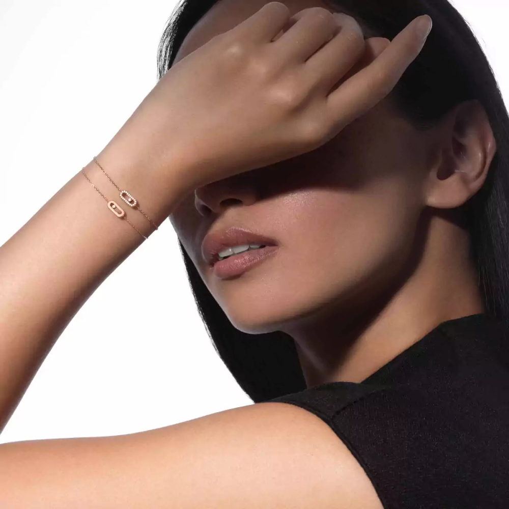 Mit Diamanten ausgefasstes Messika CARE(S) Armband Armband Diamant Roségold