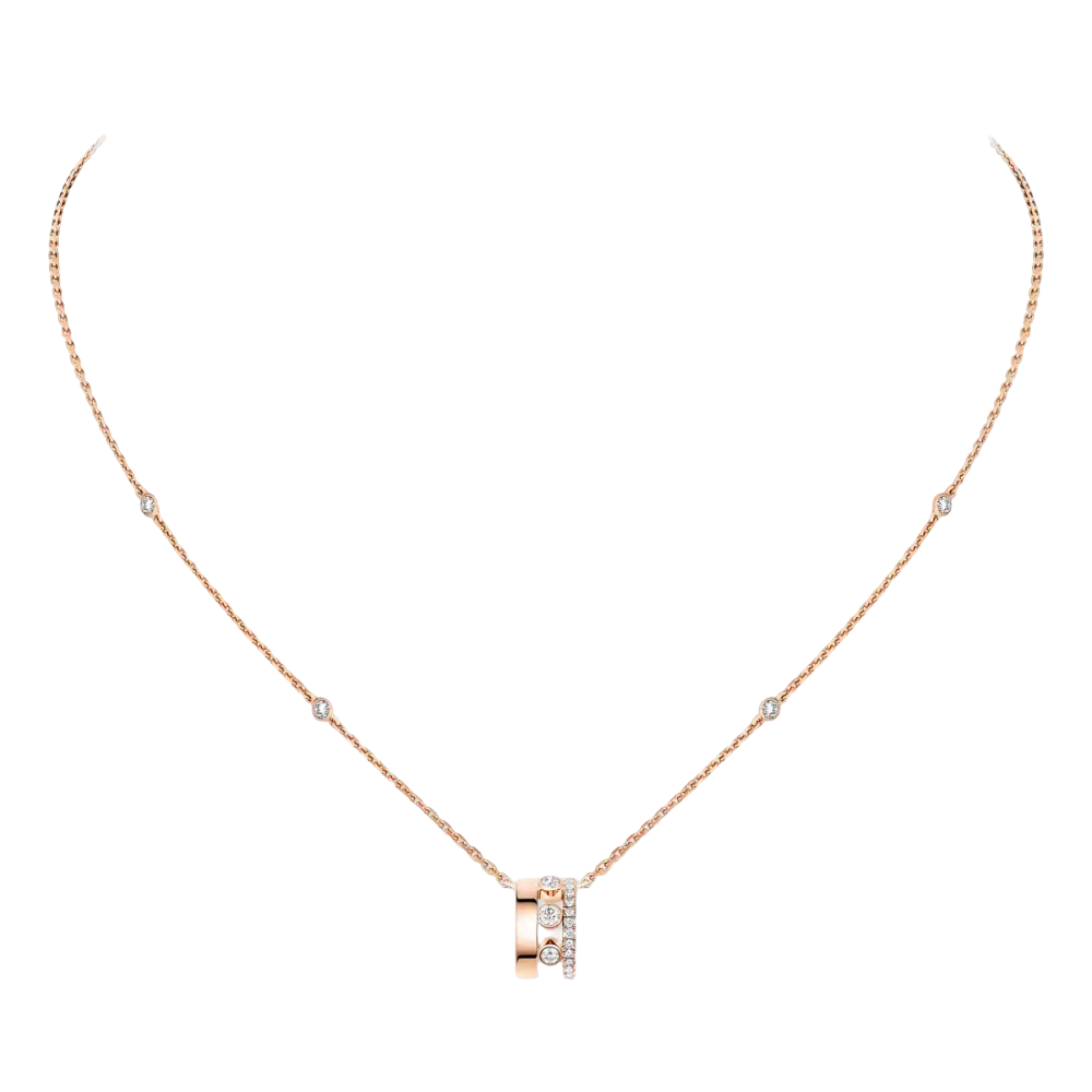 Collier pendentif sur chaîne Move Romane Kette Diamant Roségold