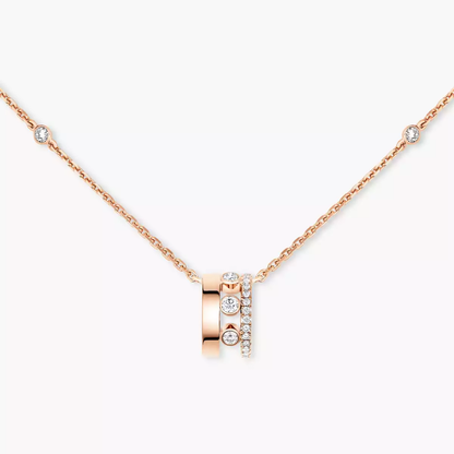 Collier pendentif sur chaîne Move Romane Kette Diamant Roségold