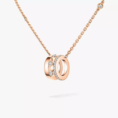Collier pendentif sur chaîne Move Romane Kette Diamant Roségold