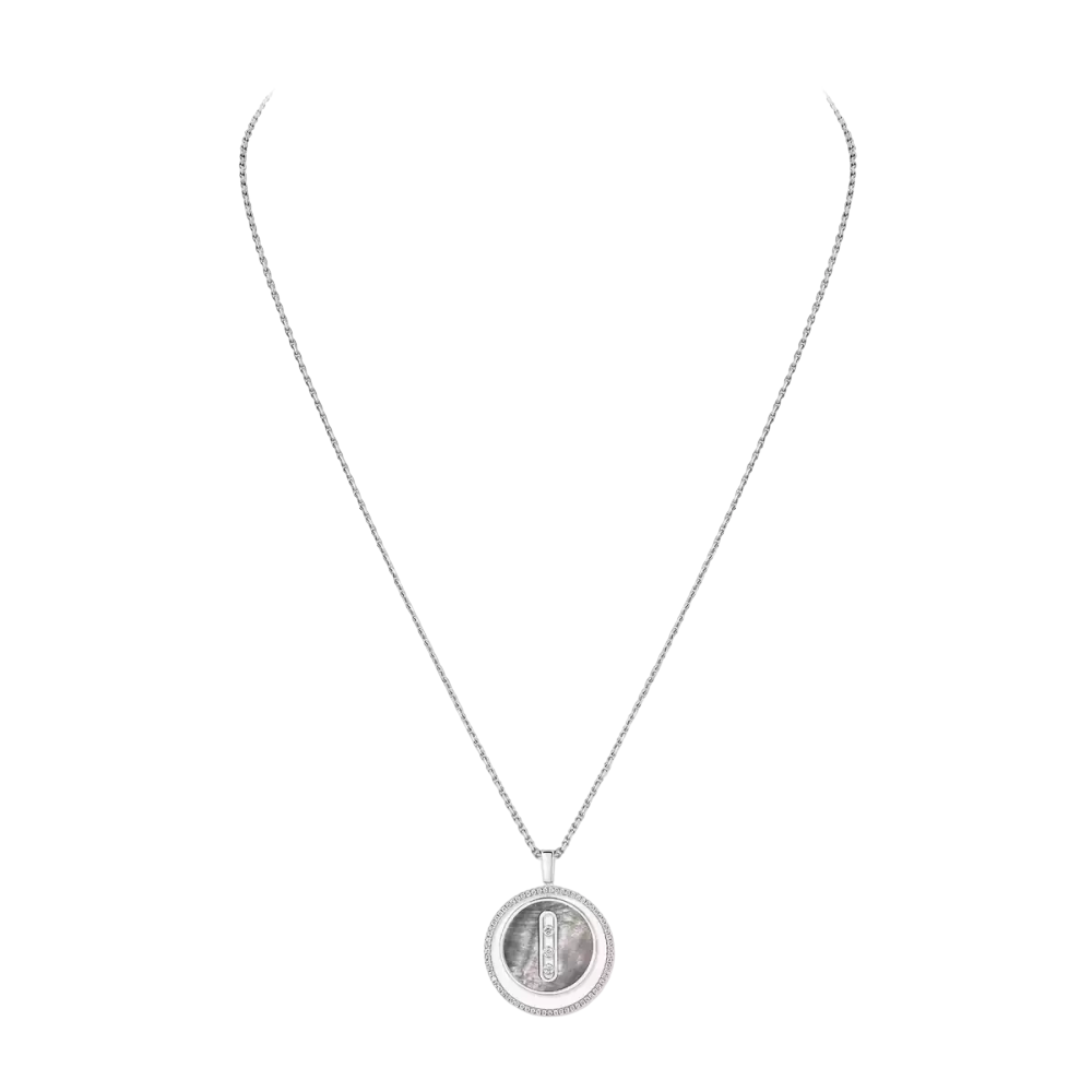 Lucky Move grey mother-of-pearl necklace medium