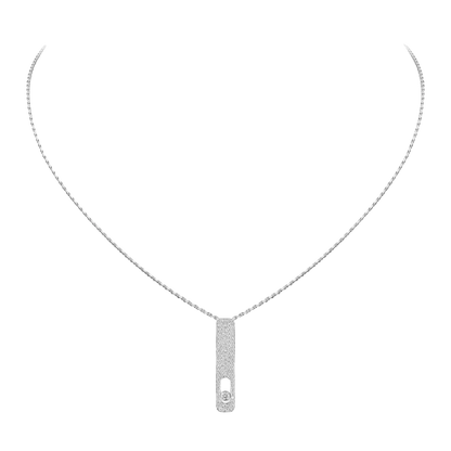 My First Diamond pavé necklace White Gold Diamond Necklace