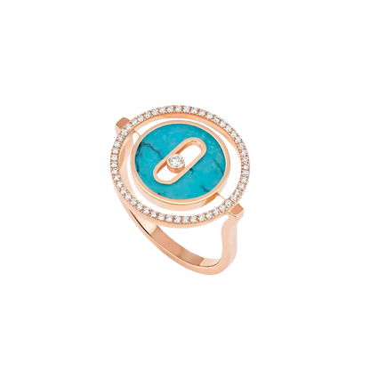 Bague turquoise Lucky Move PM Bague Diamant Or Rose