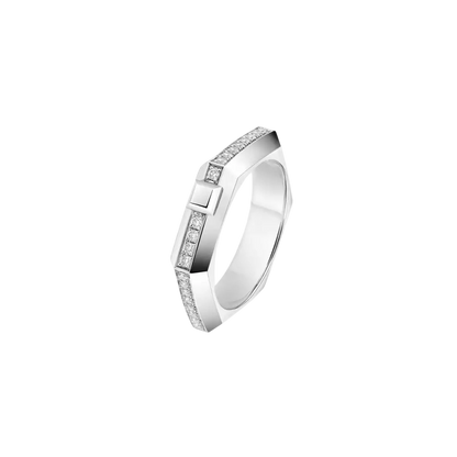 Moderniste pavé ring, small model