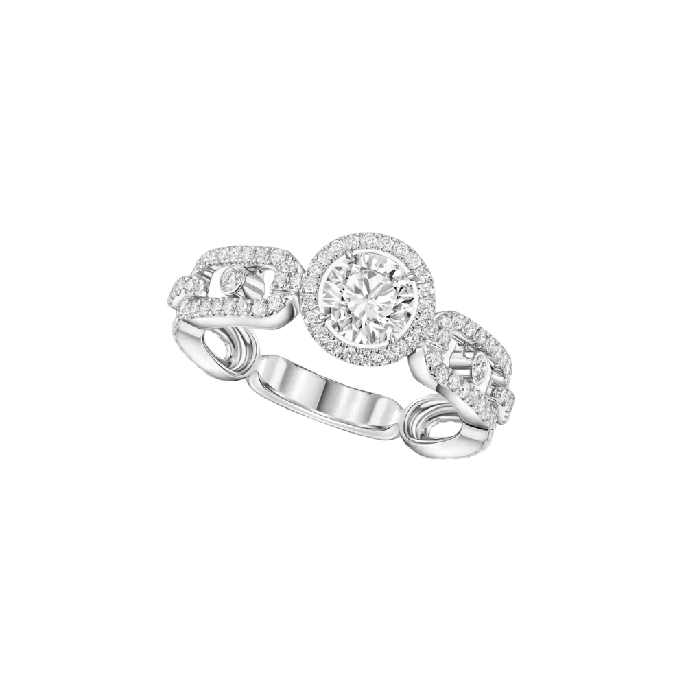 Move Link Solitär 0,50 kt Ring Diamant Weißgold